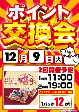 12月9日(火)☆たまごポイント交換会＆賞品入荷☆