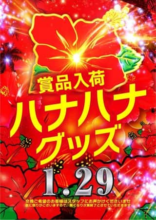 1月29日(木)☆ハナハナグッズ入荷☆