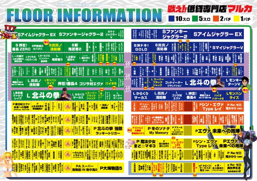 兵庫県　ぱちんこマルカ　神戸市西区 フロアマップ1