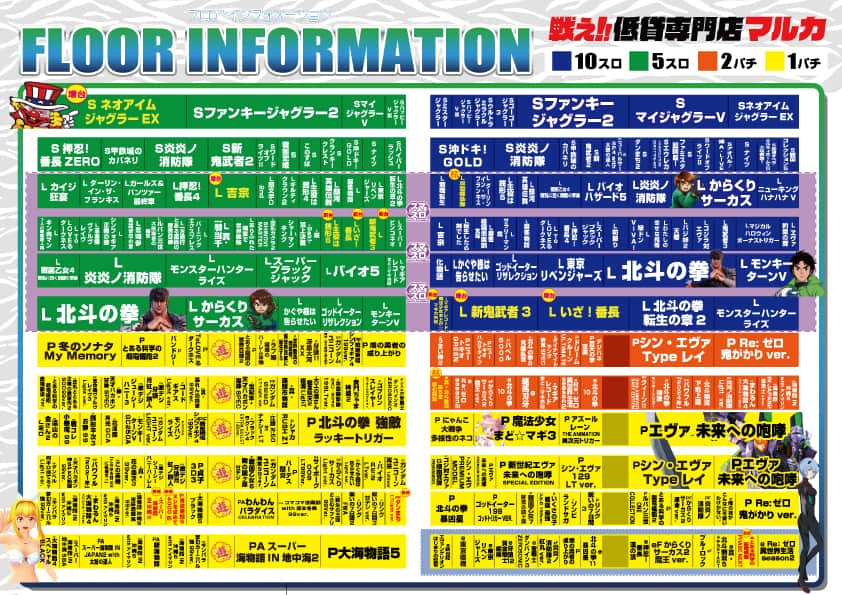 兵庫県　ぱちんこマルカ　神戸市西区 フロアマップ1