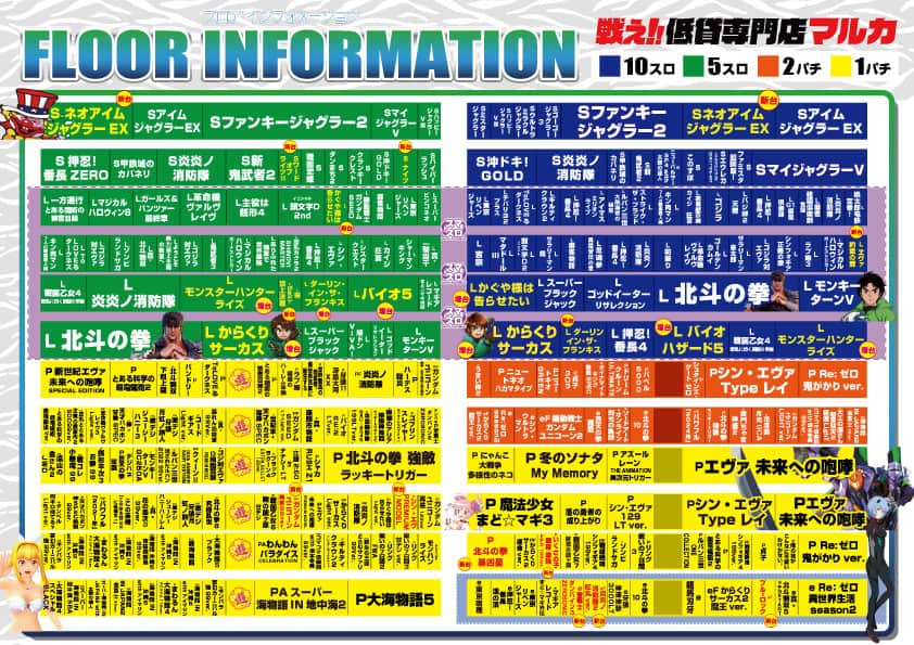 兵庫県　ぱちんこマルカ　神戸市西区 フロアマップ1