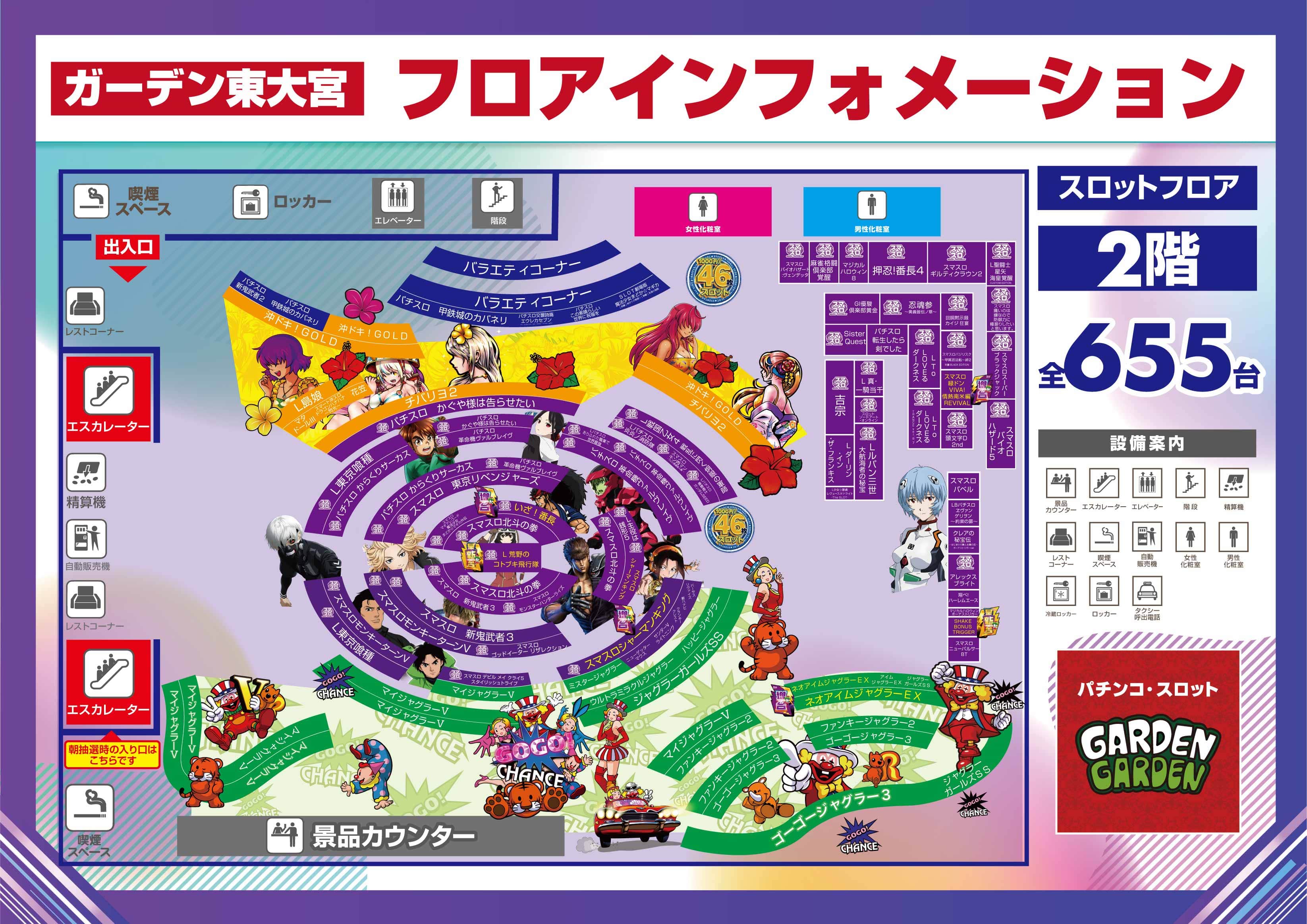 埼玉県　ガーデン東大宮店　さいたま市見沼区 フロアマップ2