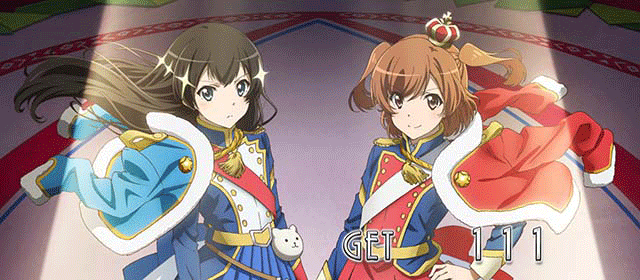 スマスロレヴュースタァライト　ボーナス終了画面　舞台の2人