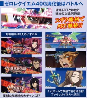 パチスロコードギアス反逆のルルーシュR2のゼロレクイエム消化後バトル紹介
