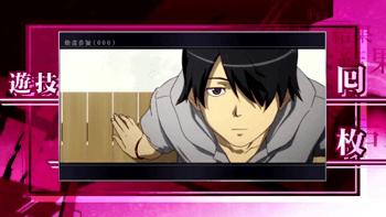 スマスロ化物語のAT終了画面 阿良々木暦(こよみ) デフォルト画面