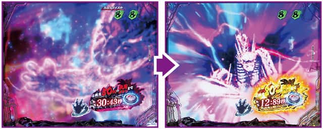 eGODZILLA7 TYPE‐CRASH 通常時主要リーチ演出信頼度