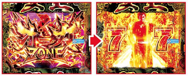 e範馬刃牙 199ver. 通常時注目リーチ演出信頼度