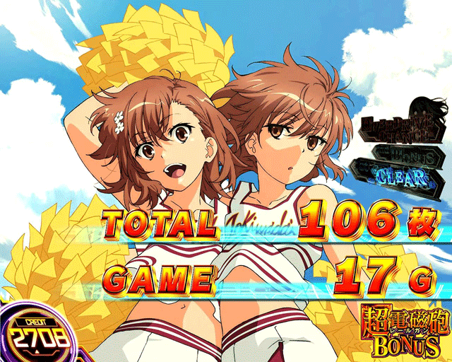 スマスロとある科学の超電磁砲2 AT終了画面 高設定示唆強