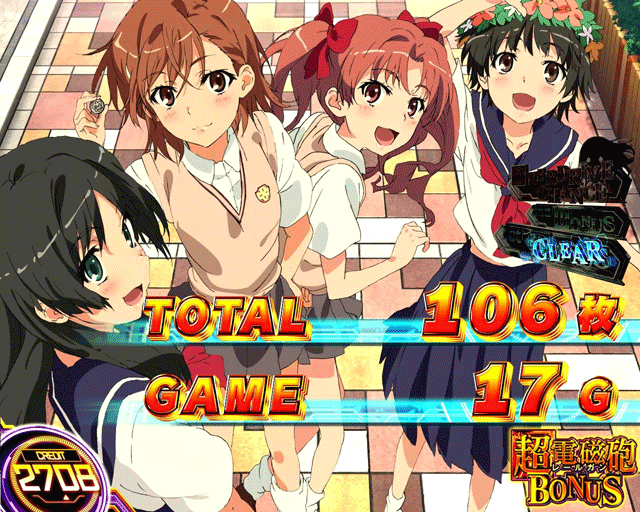 スマスロとある科学の超電磁砲2 AT終了画面 基本パターン