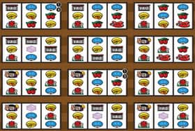 ハナビの左リール上段暖簾or単独ドン停止時のボーナス成立ゲーム濃厚目